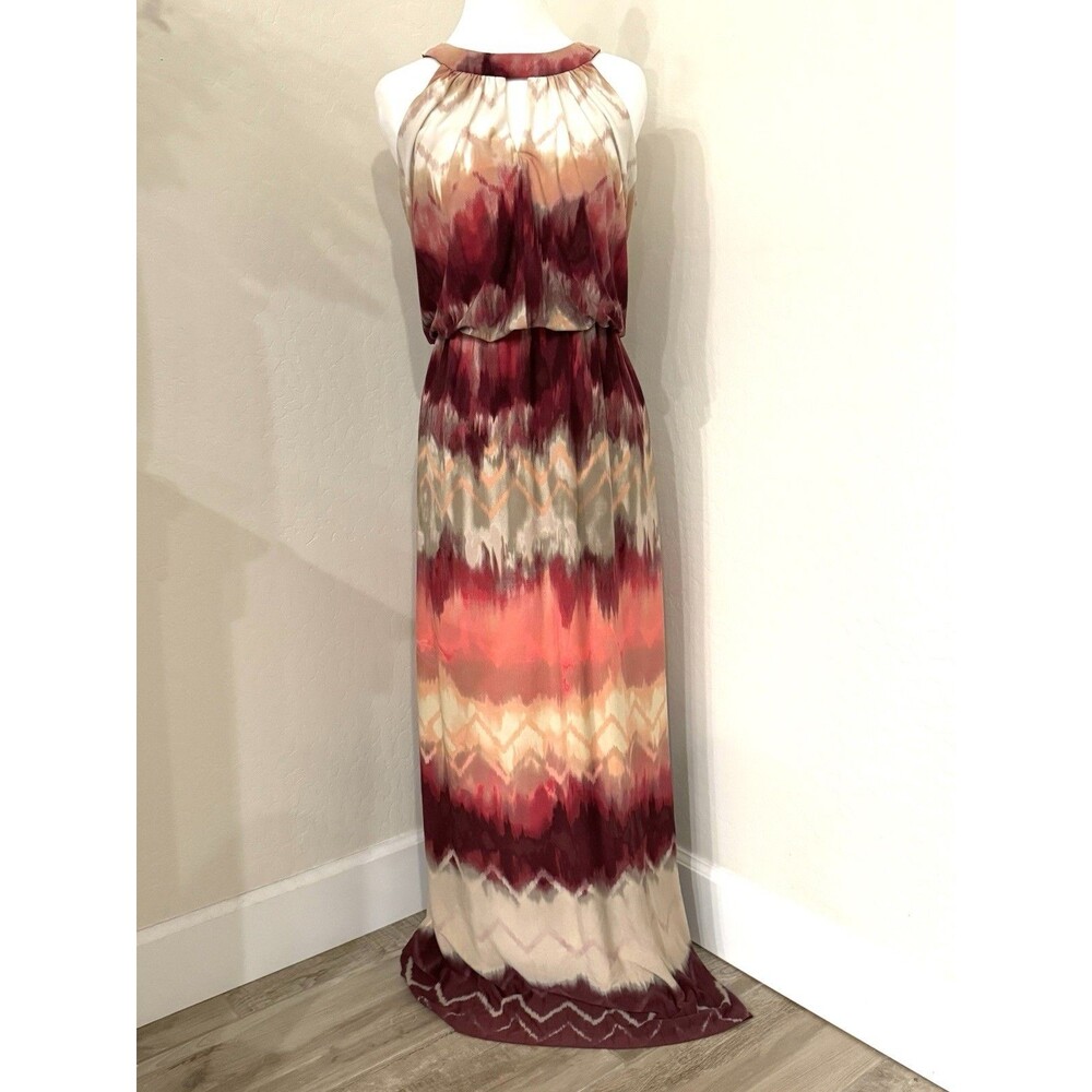 Sunset Wedding Guest Maxi Dress Size 8 Vacation Resort Sleeveless London Times